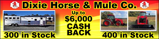 300 Horse Trailers. 400 Tractors. Cash Back on Many.
