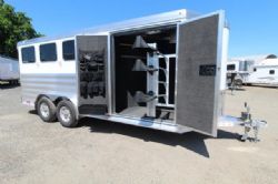 New '25 Featherlite NEW 2025 Featherlite 9400 3 Horse Trailer- Premier Tack-7'6" Tall- Easy Care Flooring-Lined &