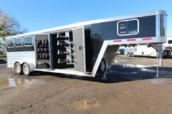 New '25 Featherlite Price Reduced $3000-2025 9600 4 Horse HUGE side Tack with lots of Amenities, 7W, 7T, Easy care Floor