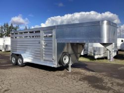 New '25 Featherlite Price Reduced $500 Featherlite 8117 Stock Trailer-Western Pkg-6'7'' Tall, 6'6'' Wide, 16' Flo