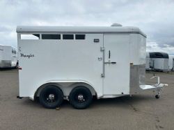 New '25 Thuro-Bilt Wrangler 2 Horse Trailer-Telescoping Padded Dividers-Swing-Out Saddle Tree- Spare Tire- Extra Divide