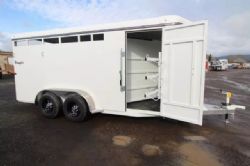 New '26 Thuro-Bilt Wrangler 3 Horse Trailer-Telescoping Padded Dividers-Swing-Out Saddle Tree- Spare Tire- Extra Divide