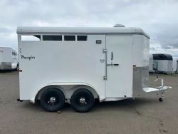 New '26 Thuro-Bilt Wrangler 2 Horse Trailer-Telescoping Padded Dividers-Swing-Out Saddle Tree- Spare Tire- Extra Divide