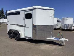 New '26 Thuro-Bilt Shilo 2 Horse Trailer-7'6" Tall- Extra Divider Catch- 1' Added Length-Rear Flood Light w/Togg