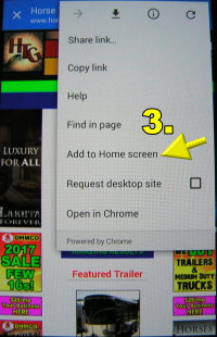 Add to Home Screen option