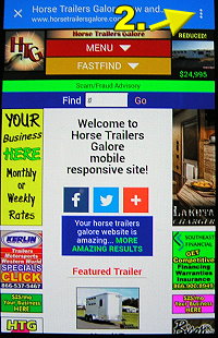 Chrome browser menu